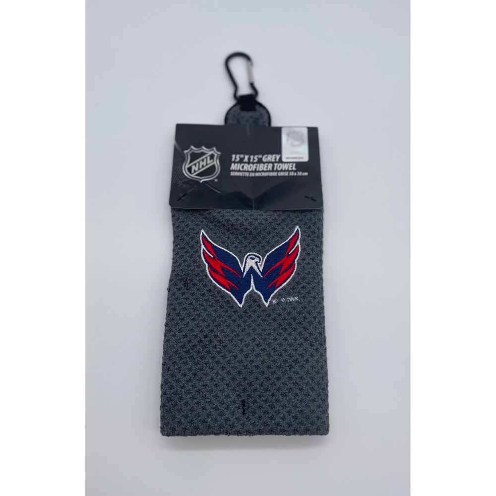Washington Capitals NHL Golf Towel WinCraft Grey Microfiber‎ Waffle Weave 15x15